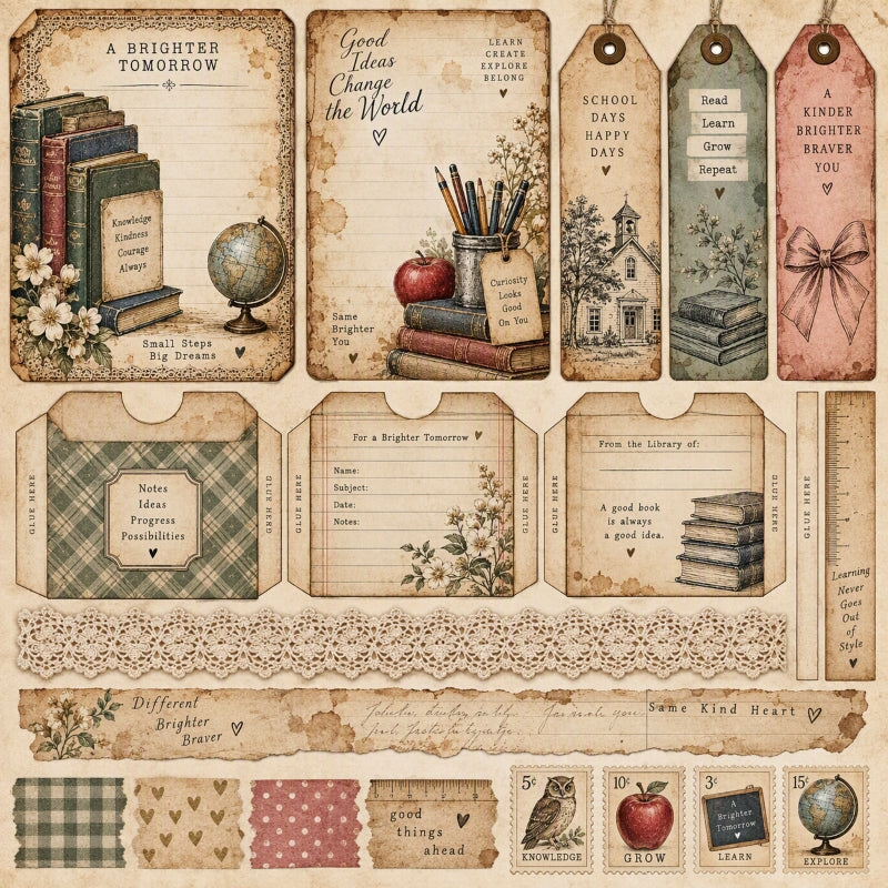 A Brighter Tomorrow-Premade Junk Journal Page