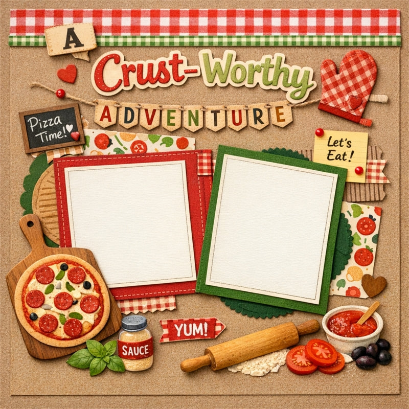 A Crust-Worthy Adventure-Premade Scrapbook Page
