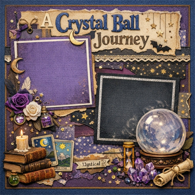 A Crystal Ball Journey-Premade Scrapbook Page