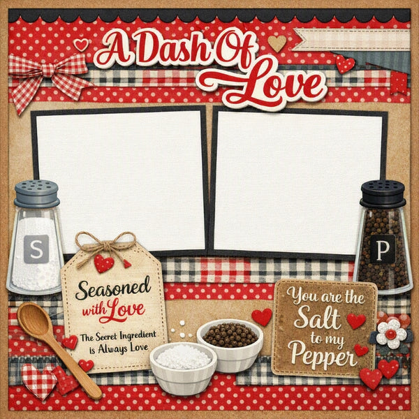 A Dash Of Love-Premade Scrapbook Page