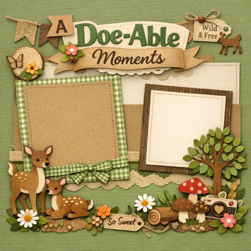 A Doe-Able Moments-Premade Scrapbook Page
