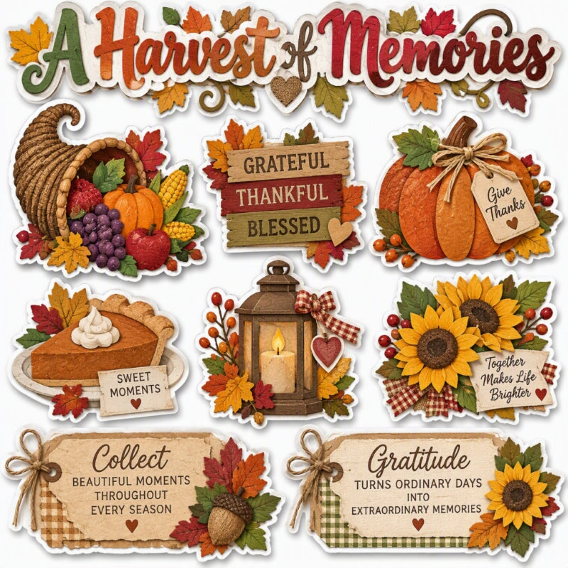 A Harvest of Memories-Premade Cutout Set