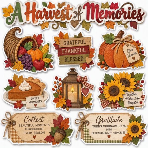 A Harvest of Memories-Premade Cut-Out Page