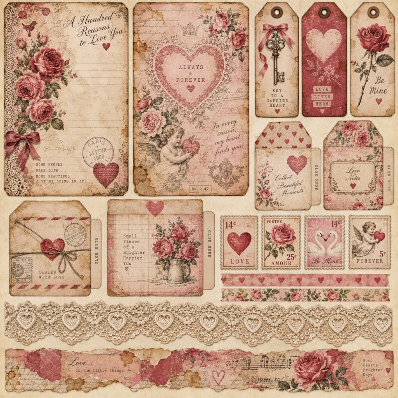 A Hundred Reasons To Love You-Premade Junk Journal Page