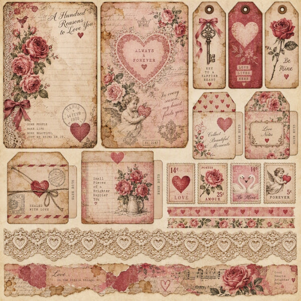 A Hundred Reasons To Love You-Premade Junk Journal Page