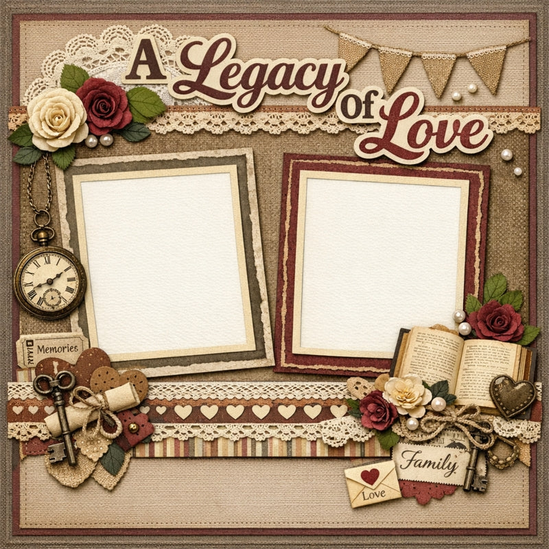 A Legacy of Love-Premade Scrapbook Page
