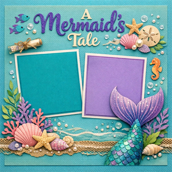 A Mermaid's Tale-Premade Scrapbook Page