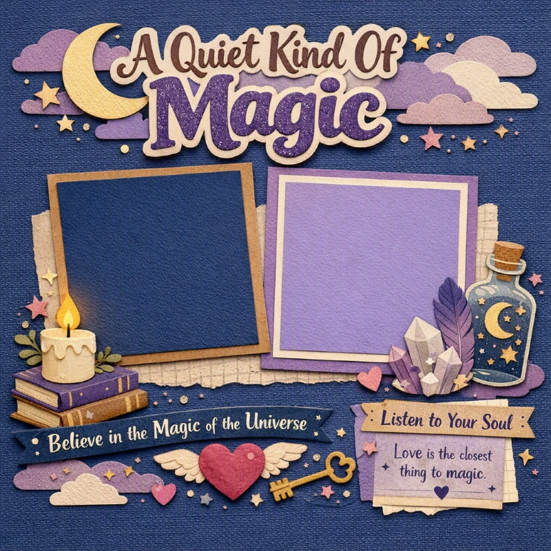 A Quiet Kind Of Magic-Premade Scrapbook Page