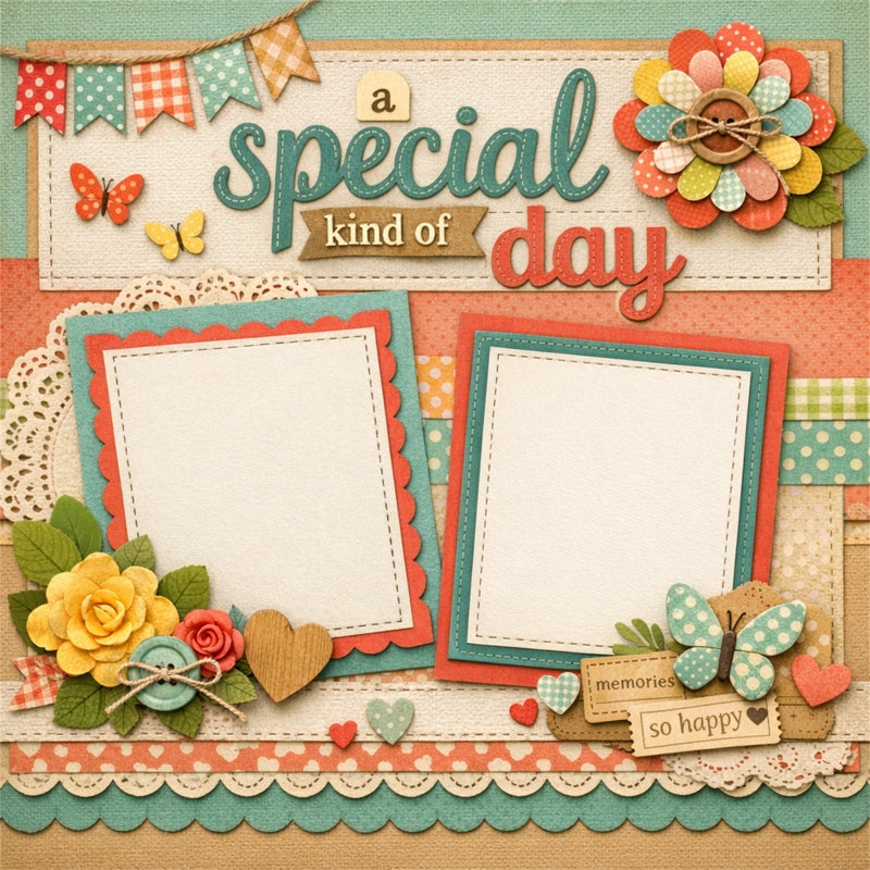 A special kind of day-Premade Scrapbook Page