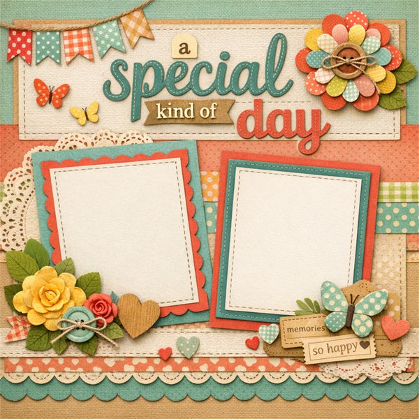 A special kind of day-Premade Scrapbook Page
