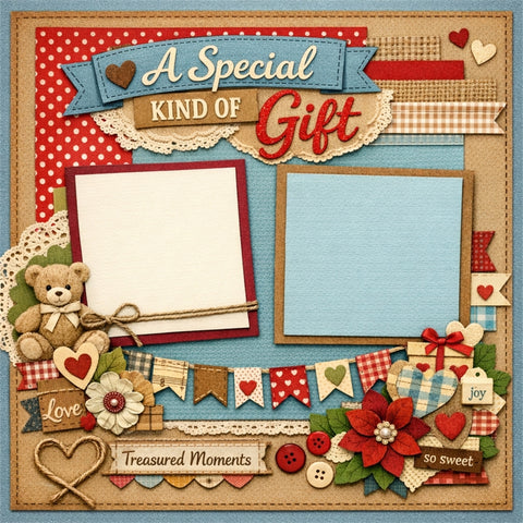 A Special Kind Of Gift-Premade Scrapbook Page