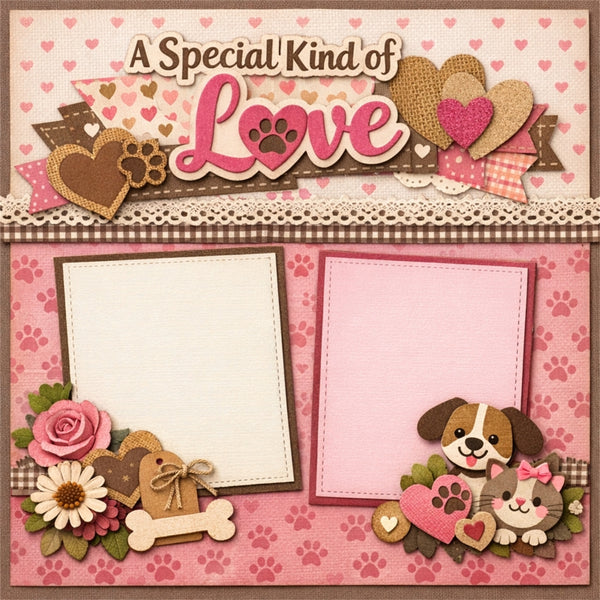 A Special Kind of Love-Premade Scrapbook Page
