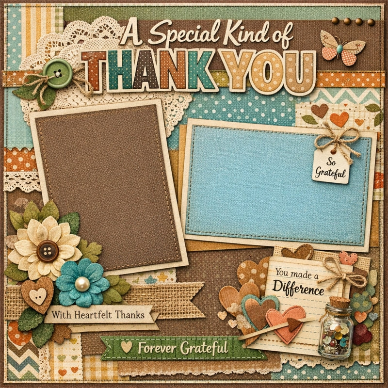 A Special Kind of Thank You-Premade Scrapbook Page