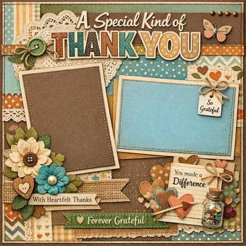 A Special Kind of Thank You-Premade Scrapbook Page