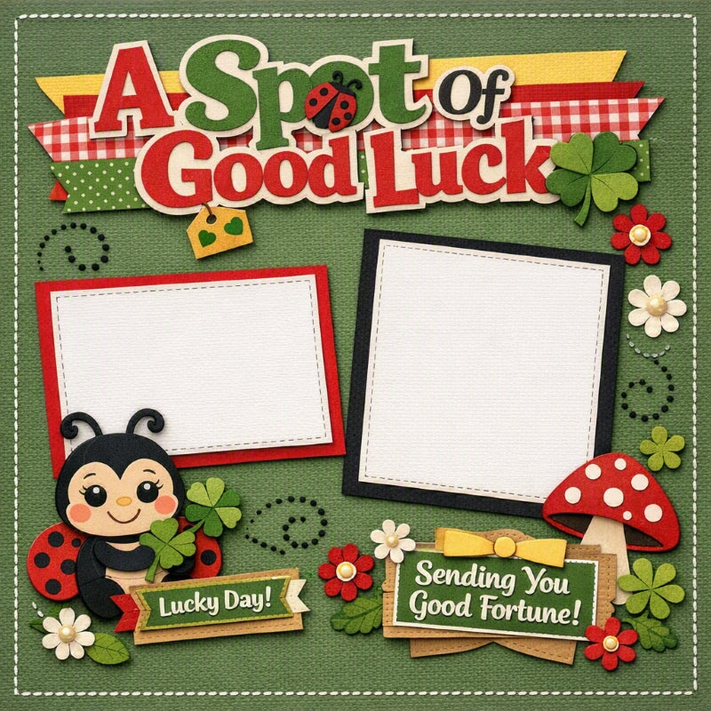 A Spot Of Good Luck-Premade Scrapbook Page