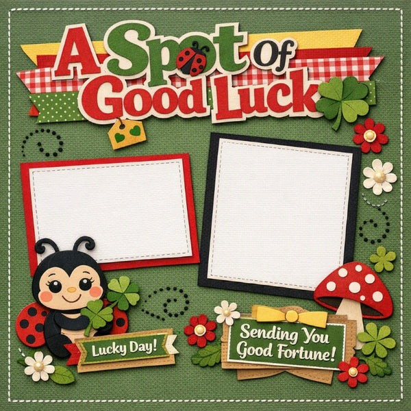 A Spot Of Good Luck-Premade Scrapbook Page