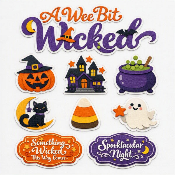 A Wee Bit Wicked-Premade Cutout Set