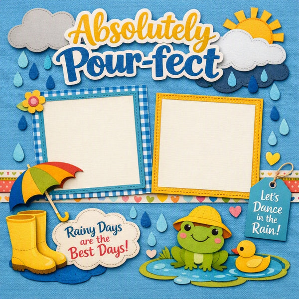 Absolutely Pour-fect-Premade Scrapbook Page