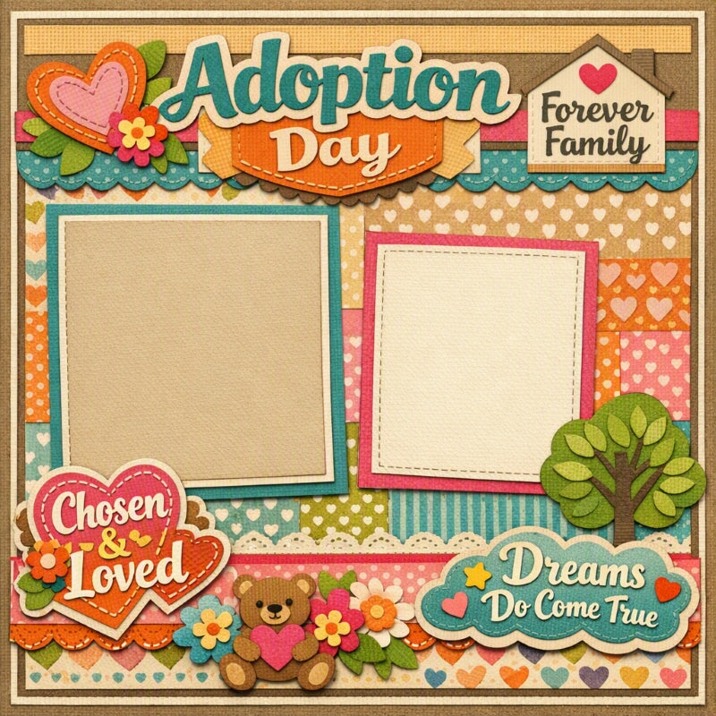 Adoption Day-Premade Scrapbook Page