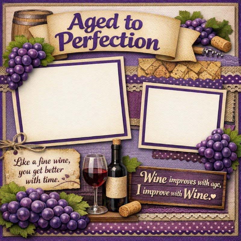 Aged to Perfection-Premade Scrapbook Page