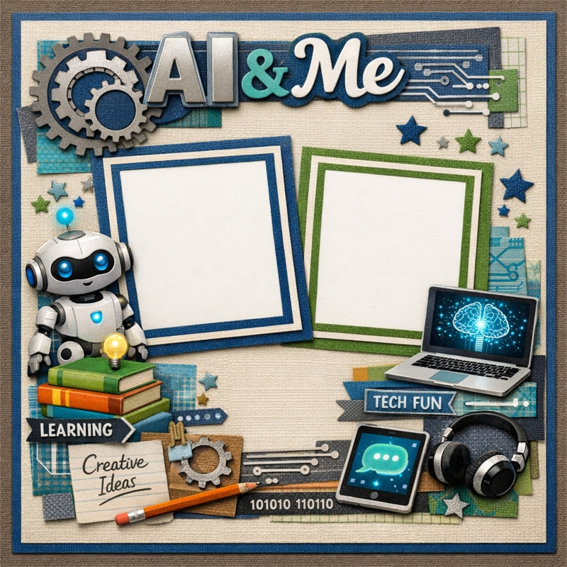 AI & Me-Premade Scrapbook Page