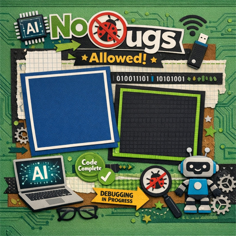 AI No Bugs Allowed!-Premade Scrapbook Page