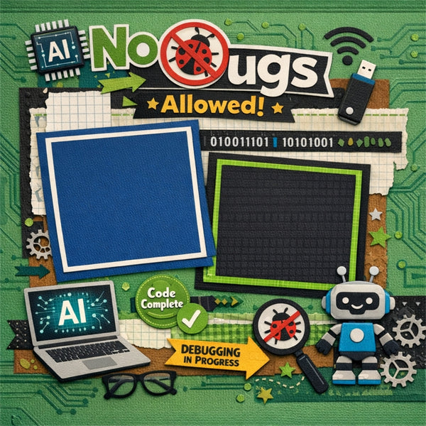 AI No Bugs Allowed!-Premade Scrapbook Page