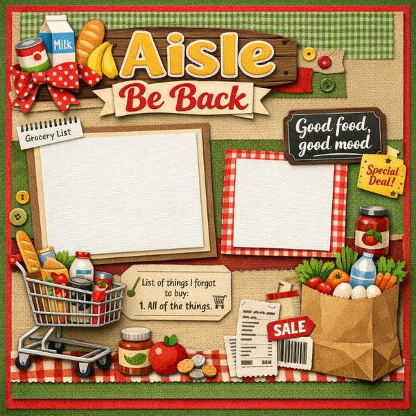 Aisle Be Back-Premade Scrapbook Page