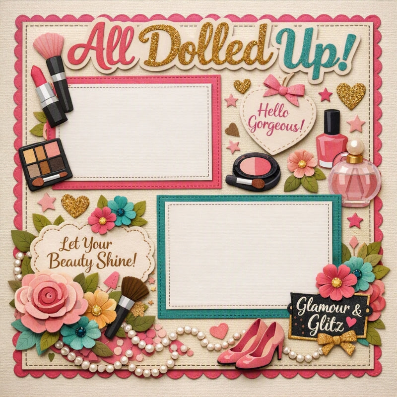 All Dolled Up!-Premade Scrapbook Page