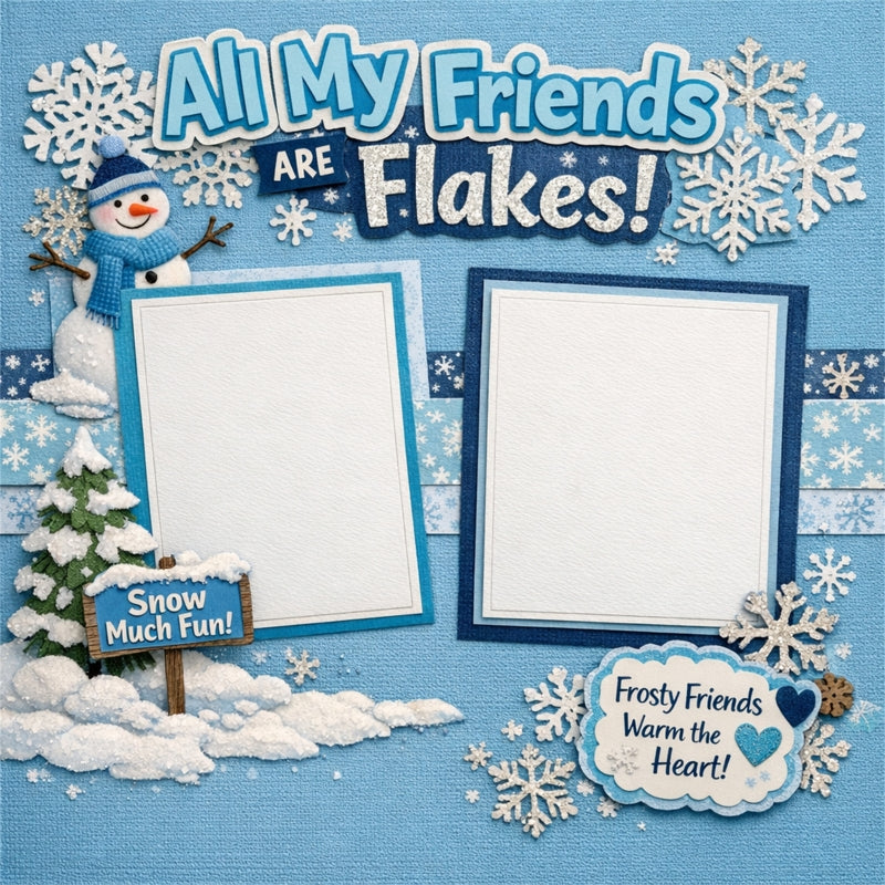 All My Friends Are Flakes!-Premade Scrapbook Page