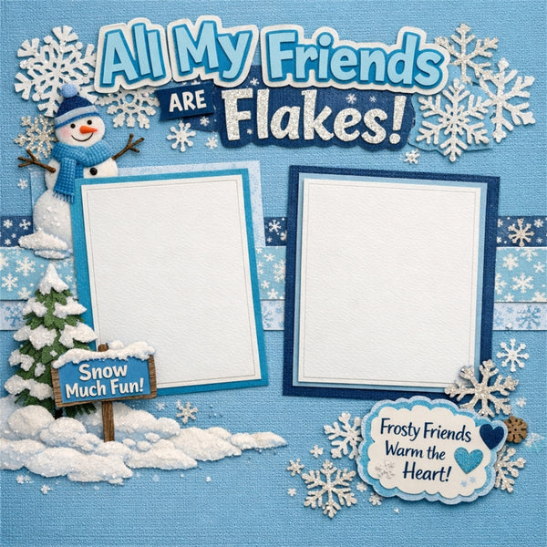 All My Friends Are Flakes!-Premade Scrapbook Page