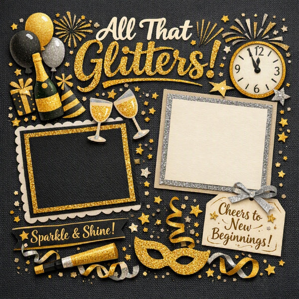 All That Glitters!-Premade Scrapbook Page