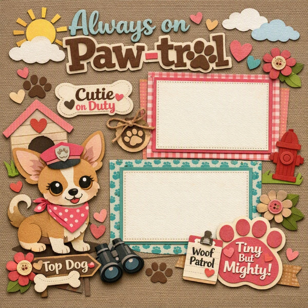 Always On Paw-trol-Premade Scrapbook Page