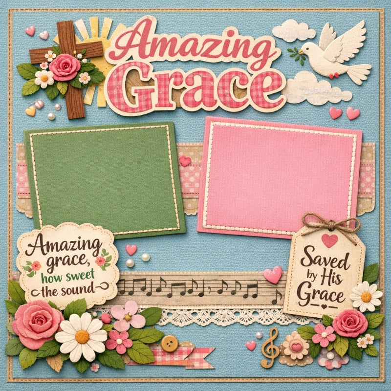 Amazing Grace-Premade Scrapbook Page
