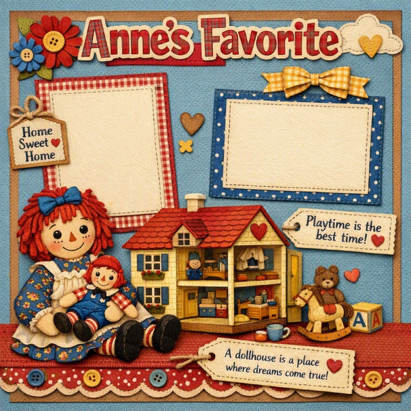Anne's Favorite-Premade Scrapbook Page