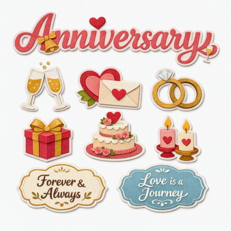 Anniversary-Premade Cutout Set