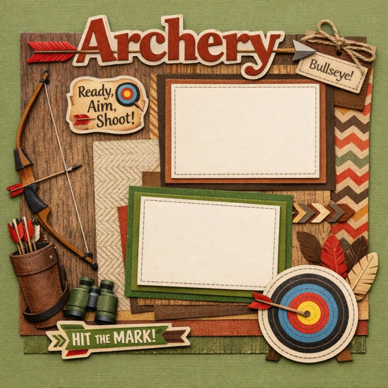 Archery-Premade Scrapbook Page