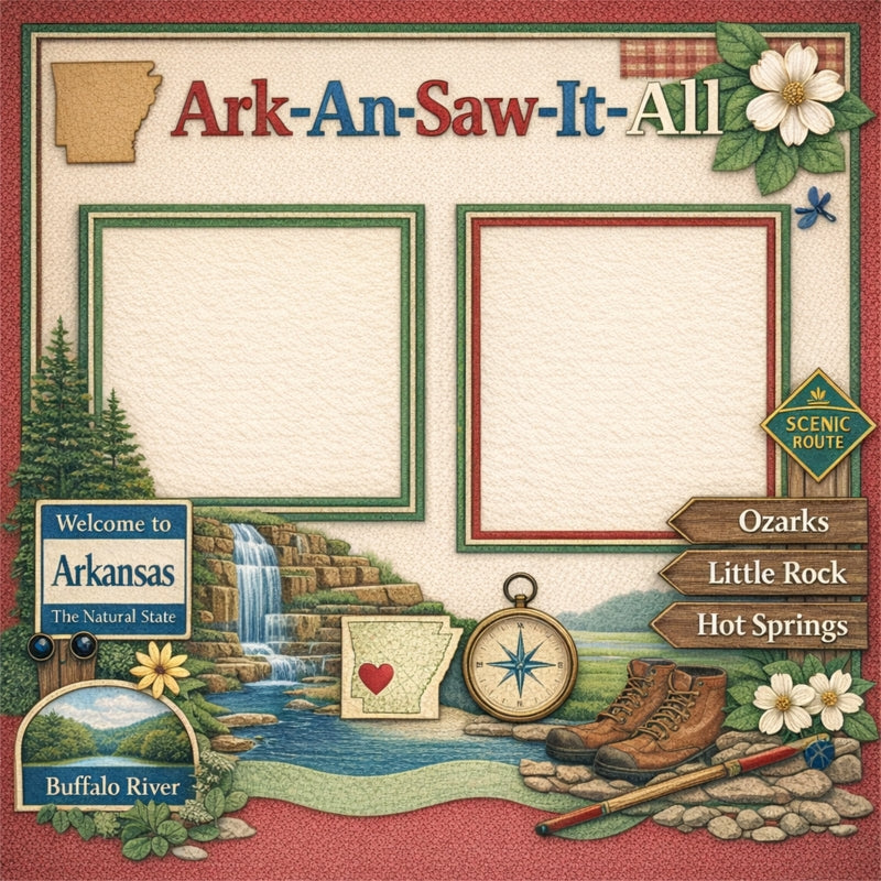 Ark-An-Saw-It All-Premade Scrapbook Page