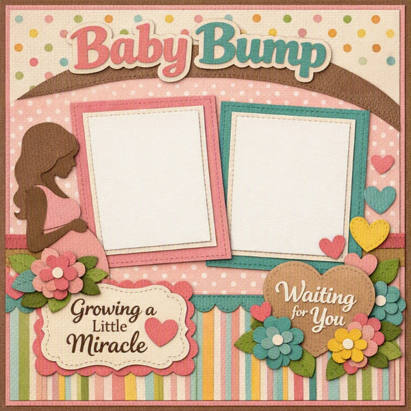 Baby Bump-Premade Scrapbook Page