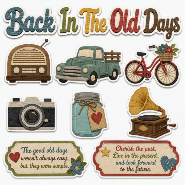 Back In The Old Days-Premade Cutout Set