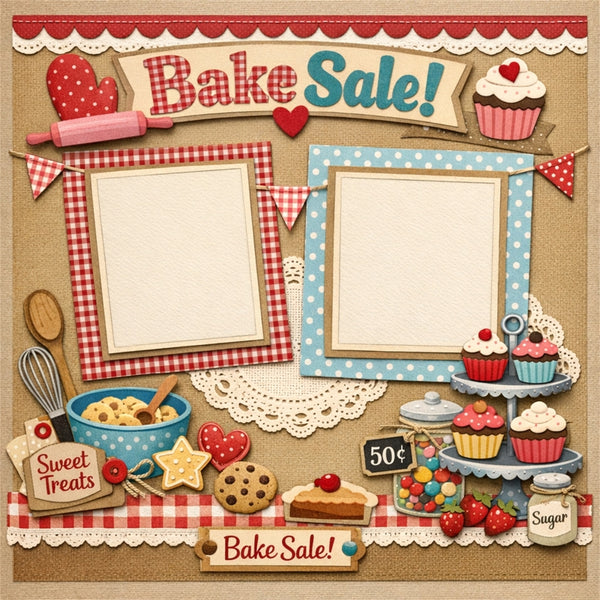 Bake Sale!-Premade Scrapbook Page