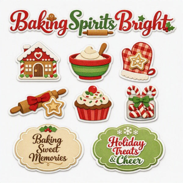 Baking Spirits Bright-Premade Cutout Set