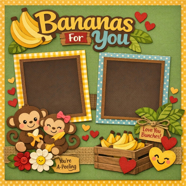 Bananas For You-Premade Scrapbook Page