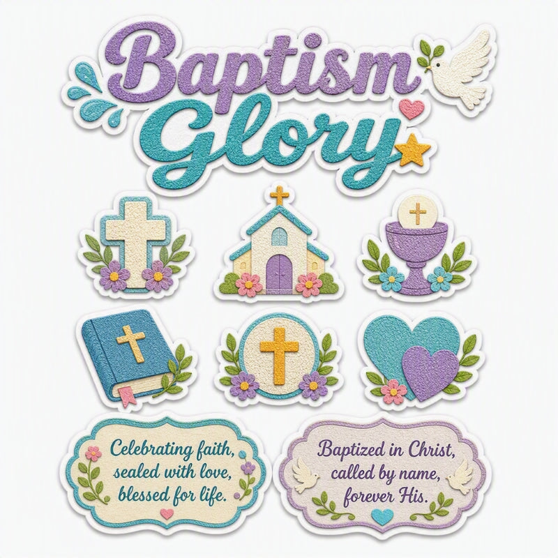 Baptism Glory-Premade Cutout Set