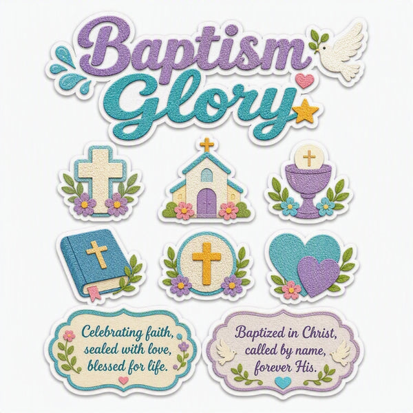 Baptism Glory-Premade Cutout Set