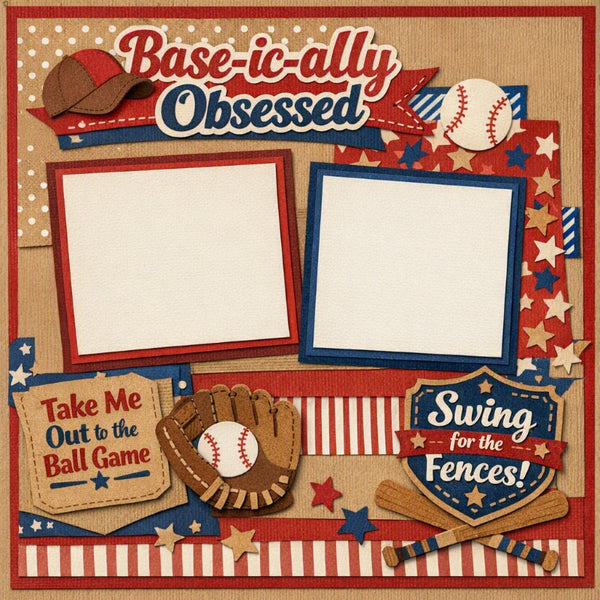 Base-ic-ally-Obsessed-Premade Scrapbook Page
