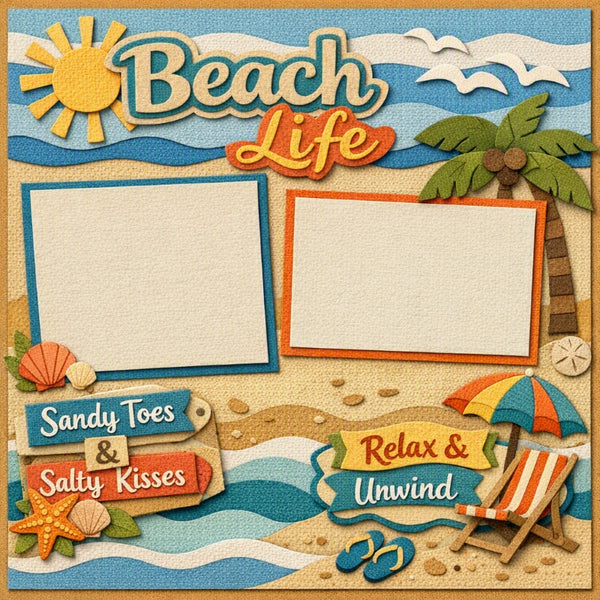 Beach Life-Premade Scrapbook Page