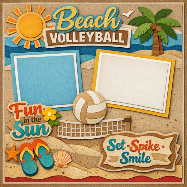 Beach Volleyball-Premade Scrapbook Page