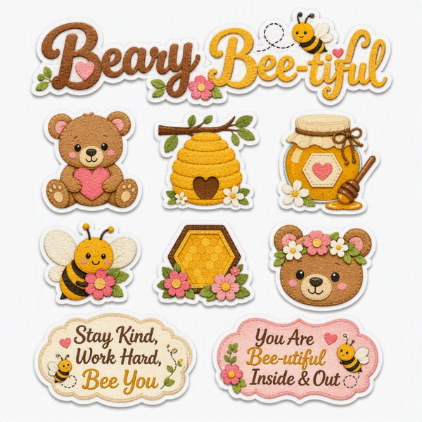Beary-Bee-tiful-Premade Cutout Set
