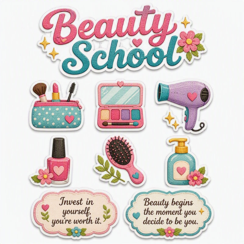 Beauty School-Premade Cutout Set